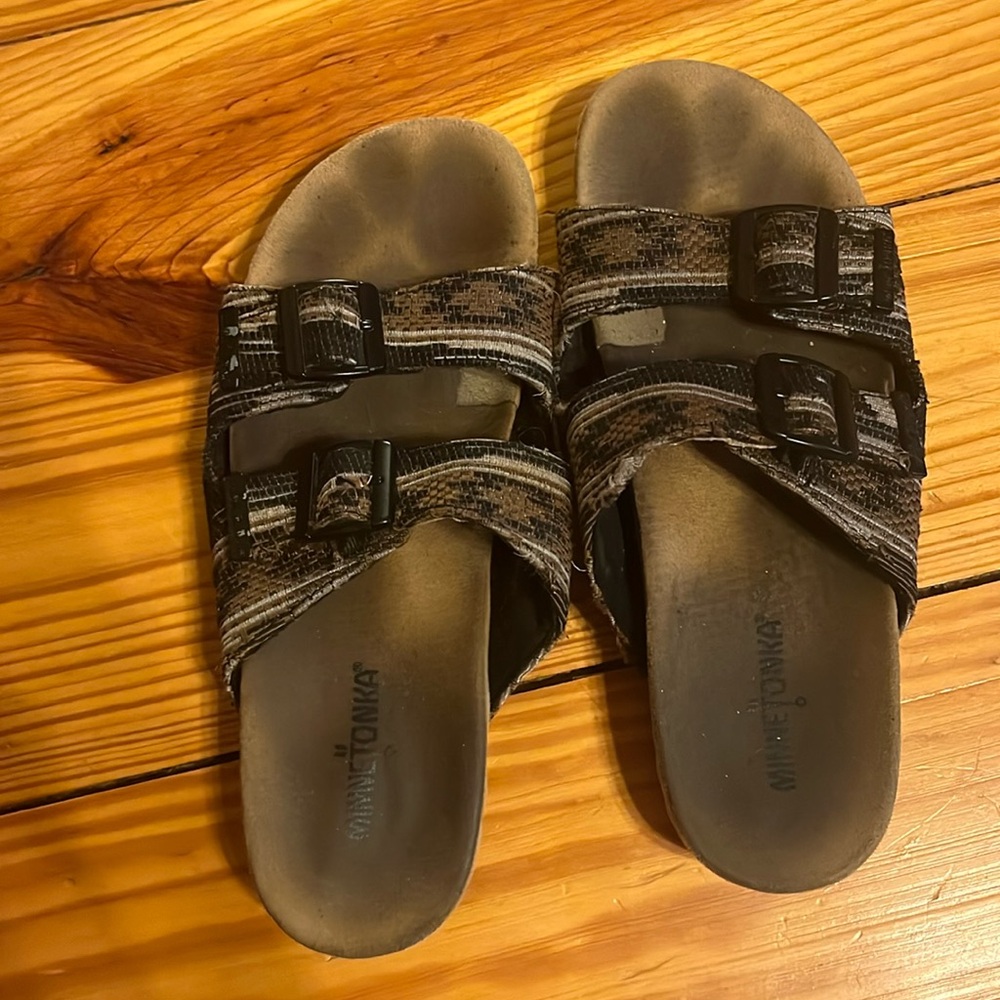 Aztec print sandals